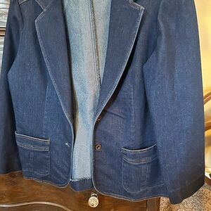 Dark Blue Denim Blazer